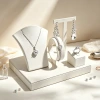 T-shaped ring, necklace, C-ring, jewelry display stand, earrings, bracelet, jewelry storage, four-piece set display stand, jewelry display stand details Picture